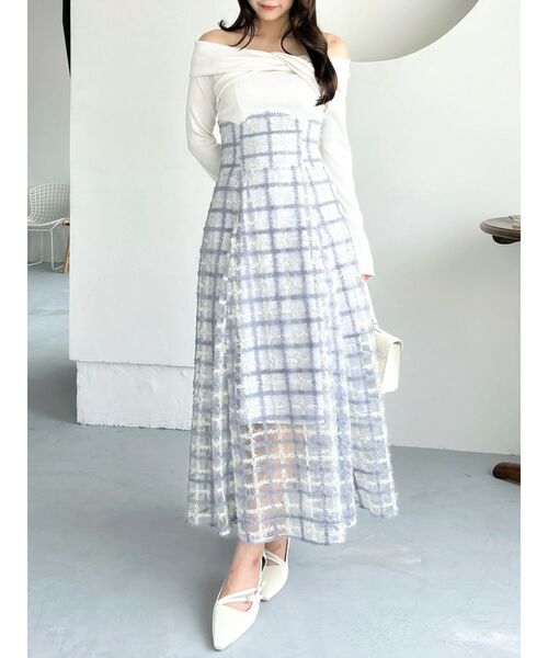dazzlin（ダズリン）の「ツイストコルセットワンピース（ワンピース・レディース・ブラック/オフホワイト/その他1・MEDIUM/SMALL）」の16枚目の写真