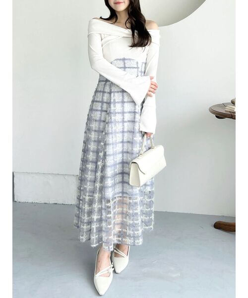 dazzlin（ダズリン）の「ツイストコルセットワンピース（ワンピース・レディース・ブラック/オフホワイト/その他1・MEDIUM/SMALL）」の17枚目の写真
