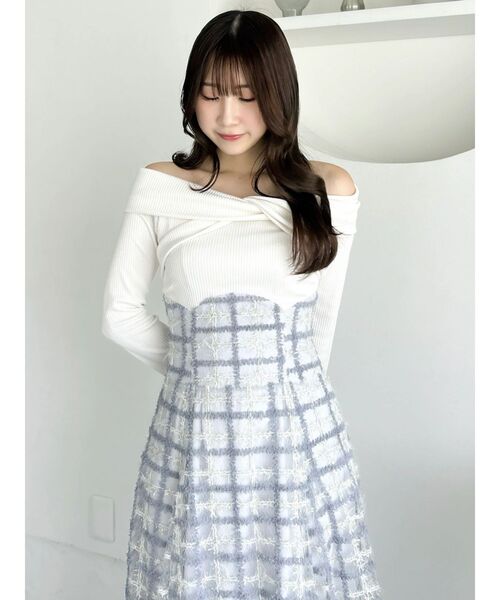dazzlin（ダズリン）の「ツイストコルセットワンピース（ワンピース・レディース・ブラック/オフホワイト/その他1・MEDIUM/SMALL）」の22枚目の写真
