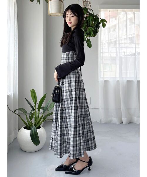 dazzlin（ダズリン）の「ツイストコルセットワンピース（ワンピース・レディース・ブラック/オフホワイト/その他1・MEDIUM/SMALL）」の9枚目の写真