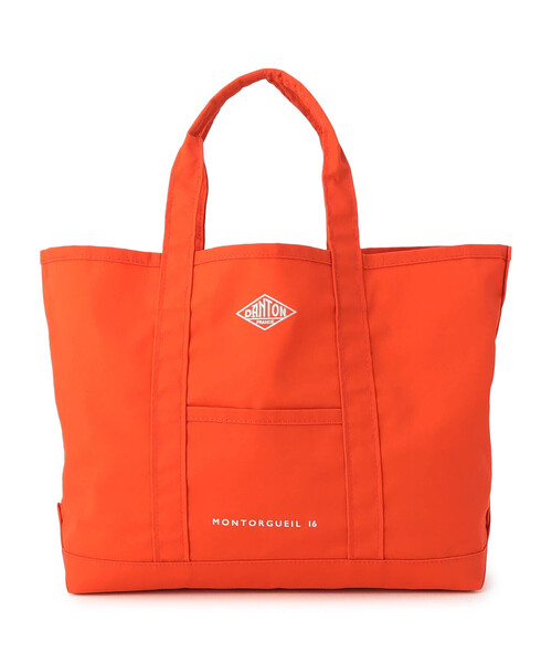 DANTON(ダントン)の「MONTORGUEIL - Canvas Marche Bag(トートバッグ・レディース・オレンジ/アイボリー/チャコール/ブラウン系その他/ブラック・-)」の5枚目の写真