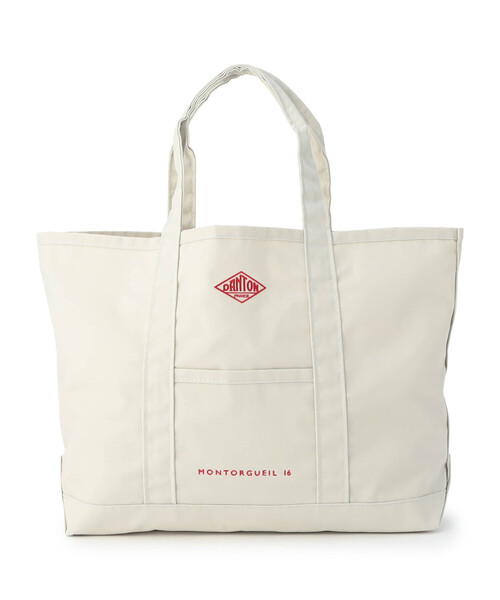 DANTON(ダントン)の「MONTORGUEIL - Canvas Marche Bag(トートバッグ・レディース・オレンジ/アイボリー/チャコール/ブラウン系その他/ブラック・-)」の2枚目の写真