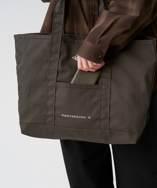 DANTON(ダントン)の「MONTORGUEIL - Canvas Marche Bag(トートバッグ・レディース・オレンジ/アイボリー/チャコール/ブラウン系その他/ブラック・-)」の8枚目の写真