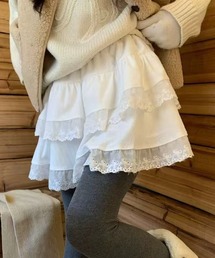 【秋冬新作】レーストリムコーデュロイティアードミニスカート