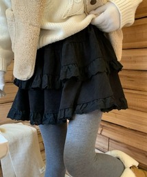 【秋冬新作】レーストリムコーデュロイティアードミニスカート