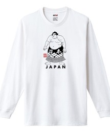 NIPOP（ニポップ） 長袖Tシャツ 力士 相撲 和 プリント インバウンド お土産 ロンT トップス レディース