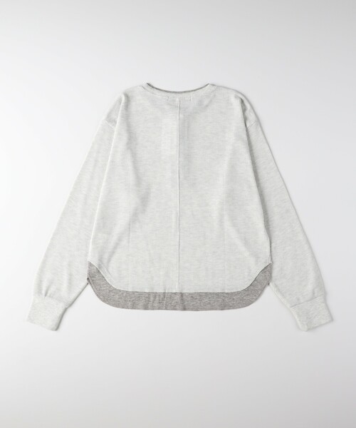 HONEYSUCKLE ROSE（ハニーサックルローズ）の「《1枚でサマになる》ワッフルフェイクレイヤードロンT（Tシャツ/カットソー・レディース・ライトグレー/チャコールグレー・05/04）」の15枚目の写真