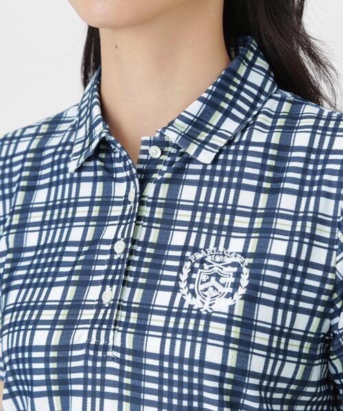 PEARLY GATES(パーリーゲイツ)の「メッシュジャガード半袖ポロシャツ <チェック柄> (WOMENS)(ポロシャツ・レディース・ホワイト系その他・MEDIUM/SMALL/LARGE)」の10枚目の写真