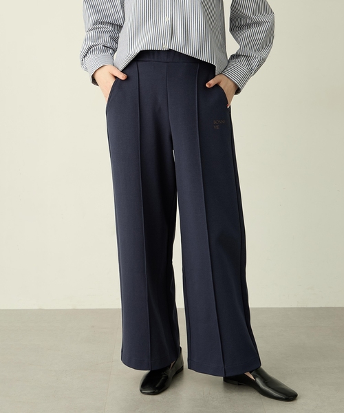 Petit Honfleur(プチオンフルール)の「スウェットワイドパンツ(その他パンツ・レディース・ネイビー/グレー・M/L)」の2枚目の写真