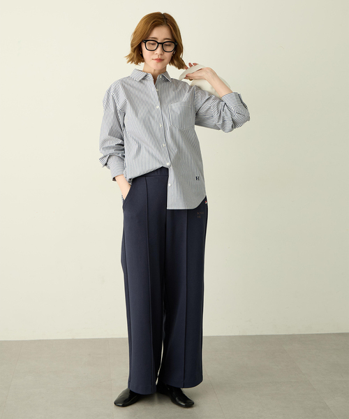 Petit Honfleur(プチオンフルール)の「スウェットワイドパンツ(その他パンツ・レディース・ネイビー/グレー・M/L)」の13枚目の写真