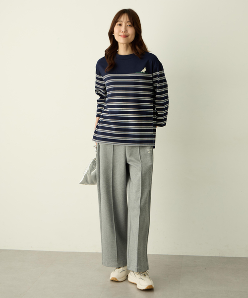 Petit Honfleur(プチオンフルール)の「スウェットワイドパンツ(その他パンツ・レディース・ネイビー/グレー・M/L)」の17枚目の写真