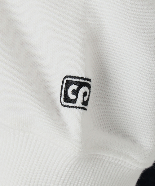 Collegiate Pacific(カレッジエイトパシフィック)の「COLLEGIATE PACIFIC SLOBE別注 Vネックスウェット 【洗濯機使用可能】(スウェット・レディース・チャコールグレー/ホワイト・FREE)」の13枚目の写真