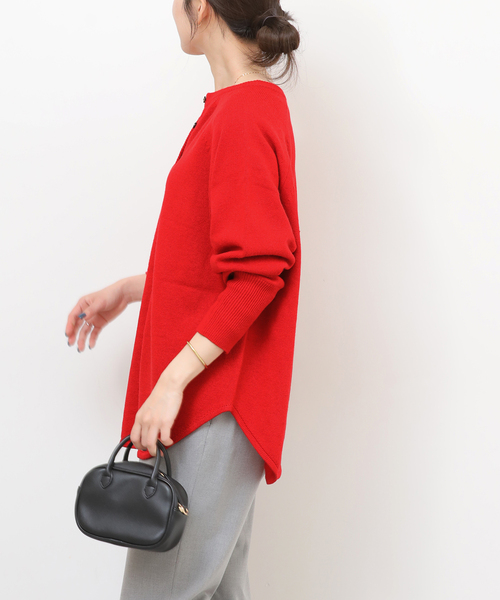 JOURNAL STANDARD relume(ジャーナルスタンダード レリューム)の「《追加4 / 新色》ウールミックス2WAYビッグプルオーバー(ニット/セーター・レディース・チャコールグレー/グレー系その他/ピンク/サックスブルー/レッド/ブラウン・FREE)」の18枚目の写真
