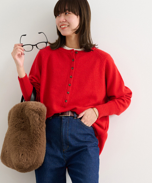 JOURNAL STANDARD relume(ジャーナルスタンダード レリューム)の「《追加4 / 新色》ウールミックス2WAYビッグプルオーバー(ニット/セーター・レディース・チャコールグレー/グレー系その他/ピンク/サックスブルー/レッド/ブラウン・FREE)」の21枚目の写真