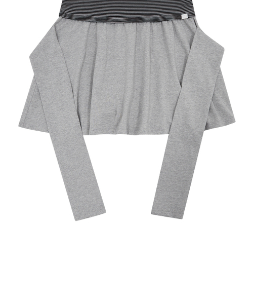 TUOMIO（トゥオミオ）の「STRIPE TIE DRESS [HEATHER GREY]（ワンピース・レディース・その他・F）」の4枚目の写真