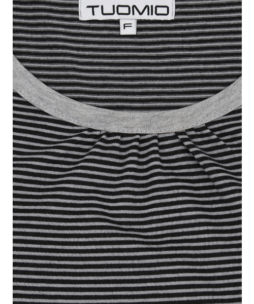 TUOMIO（トゥオミオ）の「STRIPE TIE DRESS [HEATHER GREY]（ワンピース・レディース・その他・F）」の5枚目の写真