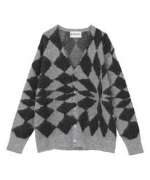 【NOMA t.d./ノーマティーディー】Jacquare Diamond Cardigan N38-KN 03