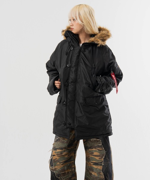 Alpha Industries(アルファインダストリーズ)の「ALPHA-N-3B・RELAXED FIT PARKA【OXFORD】(その他アウター・メンズ・カーキ/ブラック・XL/L/M)」の15枚目の写真