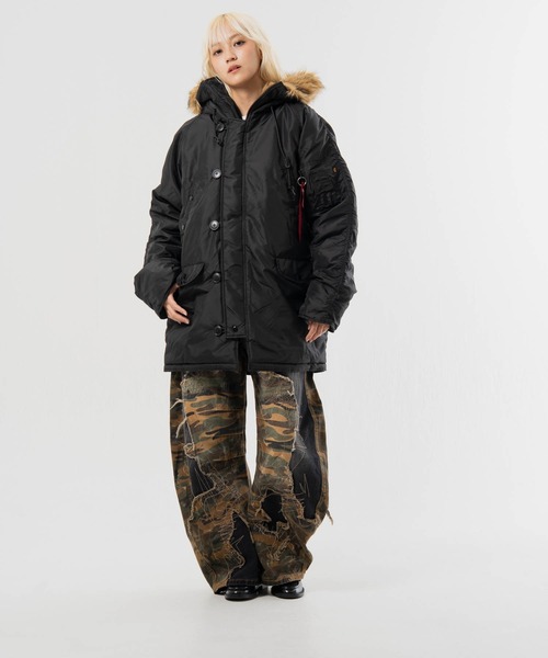 Alpha Industries(アルファインダストリーズ)の「ALPHA-N-3B・RELAXED FIT PARKA【OXFORD】(その他アウター・メンズ・カーキ/ブラック・XL/L/M)」の18枚目の写真