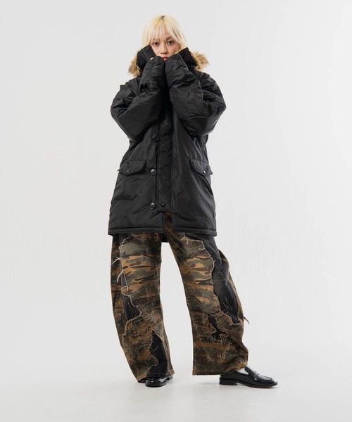 Alpha Industries(アルファインダストリーズ)の「ALPHA-N-3B・RELAXED FIT PARKA【OXFORD】(その他アウター・メンズ・カーキ/ブラック・XL/L/M)」の19枚目の写真