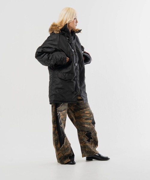 Alpha Industries(アルファインダストリーズ)の「ALPHA-N-3B・RELAXED FIT PARKA【OXFORD】(その他アウター・メンズ・カーキ/ブラック・XL/L/M)」の21枚目の写真