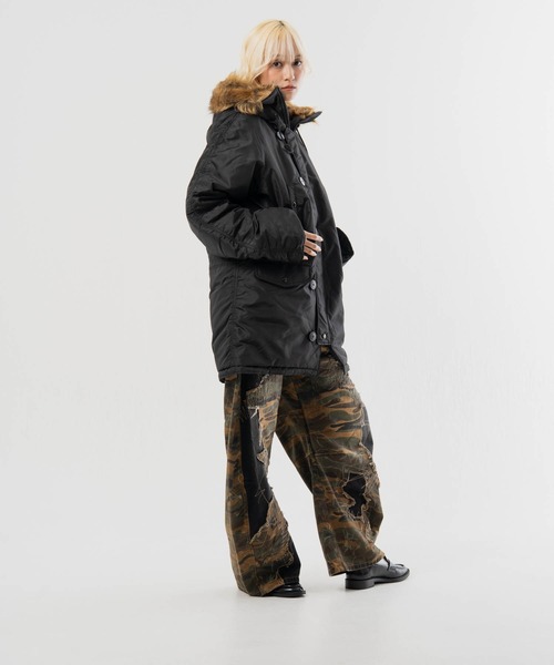 Alpha Industries(アルファインダストリーズ)の「ALPHA-N-3B・RELAXED FIT PARKA【OXFORD】(その他アウター・メンズ・カーキ/ブラック・XL/L/M)」の22枚目の写真