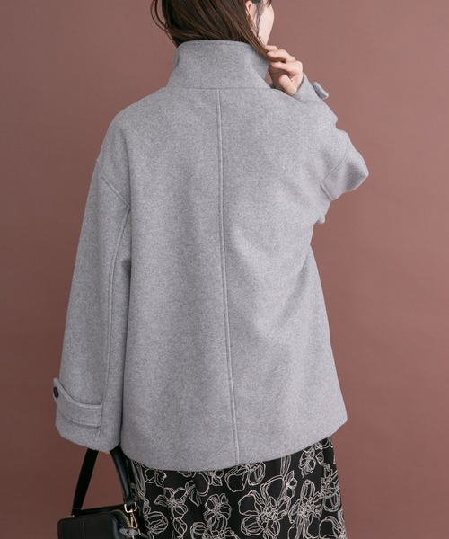 ITEMS URBANRESEARCH(アイテムズ アーバンリサーチ)の「スタンドカラージャケット(その他アウター・レディース・ライトグレー/チャコールグレー/ベージュ・FREE)」の13枚目の写真