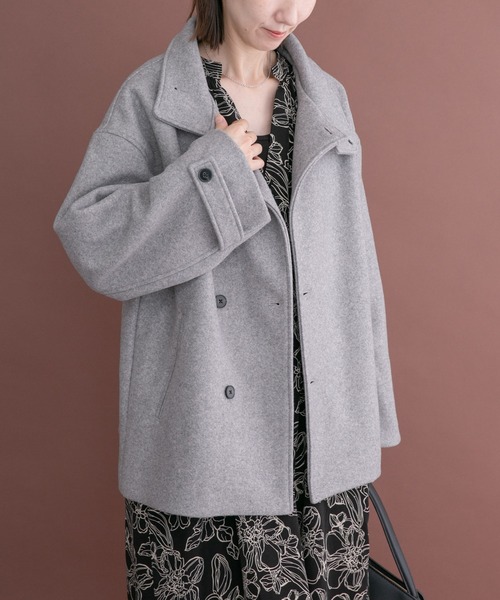 ITEMS URBANRESEARCH(アイテムズ アーバンリサーチ)の「スタンドカラージャケット(その他アウター・レディース・ライトグレー/チャコールグレー/ベージュ・FREE)」の16枚目の写真
