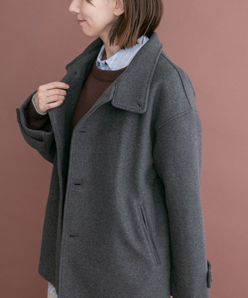 ITEMS URBANRESEARCH(アイテムズ アーバンリサーチ)の「スタンドカラージャケット(その他アウター・レディース・ライトグレー/チャコールグレー/ベージュ・FREE)」の19枚目の写真