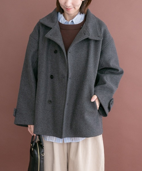 ITEMS URBANRESEARCH(アイテムズ アーバンリサーチ)の「スタンドカラージャケット(その他アウター・レディース・ライトグレー/チャコールグレー/ベージュ・FREE)」の21枚目の写真
