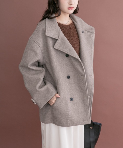 ITEMS URBANRESEARCH(アイテムズ アーバンリサーチ)の「スタンドカラージャケット(その他アウター・レディース・ライトグレー/チャコールグレー/ベージュ・FREE)」の5枚目の写真