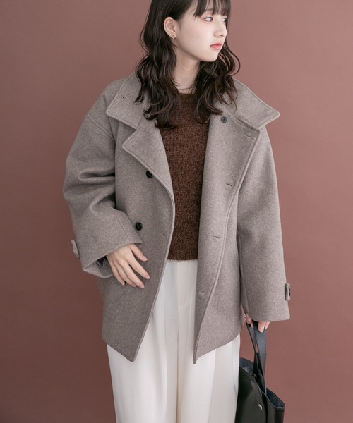 ITEMS URBANRESEARCH(アイテムズ アーバンリサーチ)の「スタンドカラージャケット(その他アウター・レディース・ライトグレー/チャコールグレー/ベージュ・FREE)」の8枚目の写真