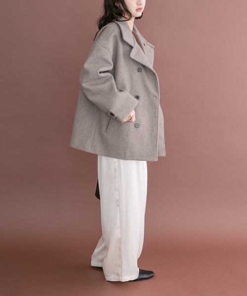 ITEMS URBANRESEARCH(アイテムズ アーバンリサーチ)の「スタンドカラージャケット(その他アウター・レディース・ライトグレー/チャコールグレー/ベージュ・FREE)」の9枚目の写真