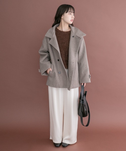 ITEMS URBANRESEARCH(アイテムズ アーバンリサーチ)の「スタンドカラージャケット(その他アウター・レディース・ライトグレー/チャコールグレー/ベージュ・FREE)」の10枚目の写真