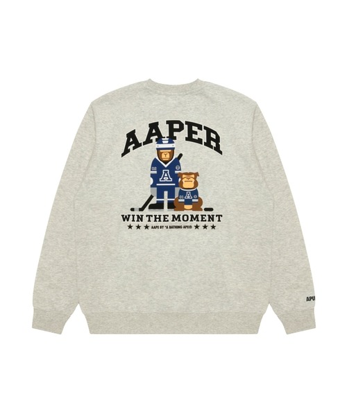 AAPE BY A BATHING APE（エーエイプバイアベイシングエイプ）の「AAPER "Ice hockey" CREW NECK SWEAT（スウェット・メンズ・オフホワイト・SMALL/MEDIUM/LARGE/X-LARGE）」の2枚目の写真