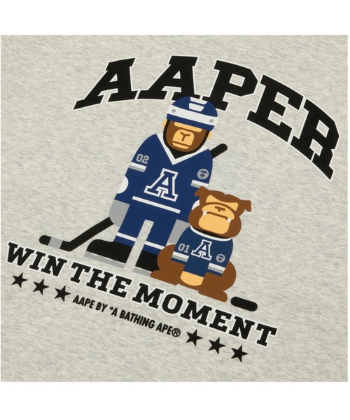 AAPE BY A BATHING APE（エーエイプバイアベイシングエイプ）の「AAPER "Ice hockey" CREW NECK SWEAT（スウェット・メンズ・オフホワイト・SMALL/MEDIUM/LARGE/X-LARGE）」の4枚目の写真