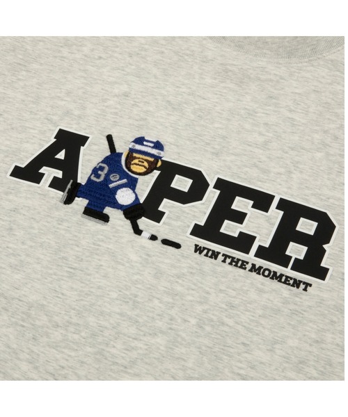 AAPE BY A BATHING APE（エーエイプバイアベイシングエイプ）の「AAPER "Ice hockey" CREW NECK SWEAT（スウェット・メンズ・オフホワイト・SMALL/MEDIUM/LARGE/X-LARGE）」の3枚目の写真