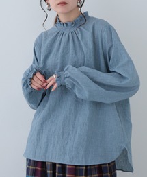 26AW リップルシャーリングブラウス 長袖