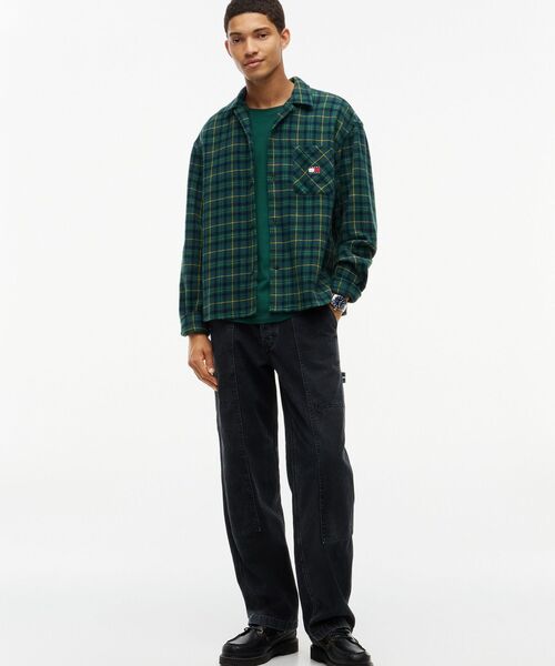 tommy jeans(トミー ジーンズ)の「ボクシーワッフルシャツ(シャツ/ブラウス・メンズ・ブラック系その他5/グリーン系2・MEDIUM/LARGE)」の3枚目の写真