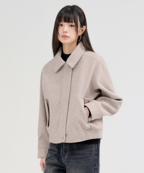 CHASECULT(チェイスカルト)の「レディース ウールライク 衿付きジャケット-FFRG1161C0X(その他アウター・レディース・ベージュ・85/90)」の2枚目の写真