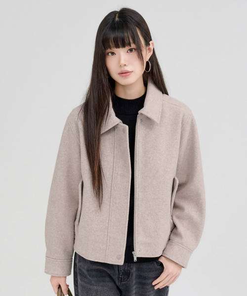 CHASECULT(チェイスカルト)の「レディース ウールライク 衿付きジャケット-FFRG1161C0X(その他アウター・レディース・ベージュ・85/90)」の3枚目の写真