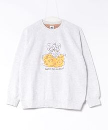 【Tom and Jerry/トムとジェリー】【大人カジュアルな中にも遊び心が光る一着】身頃裏シャギートレーナー キャラクタープリント カジュアル 暖かい ギフト