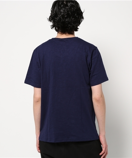 WEGO（ウィゴー）の「WEGO/スラブVネックポケットTシャツ（Tシャツ/カットソー・メンズ・ホワイト/ネイビー/オレンジ/カーキ・SMALL/LARGE/MEDIUM）」の6枚目の写真