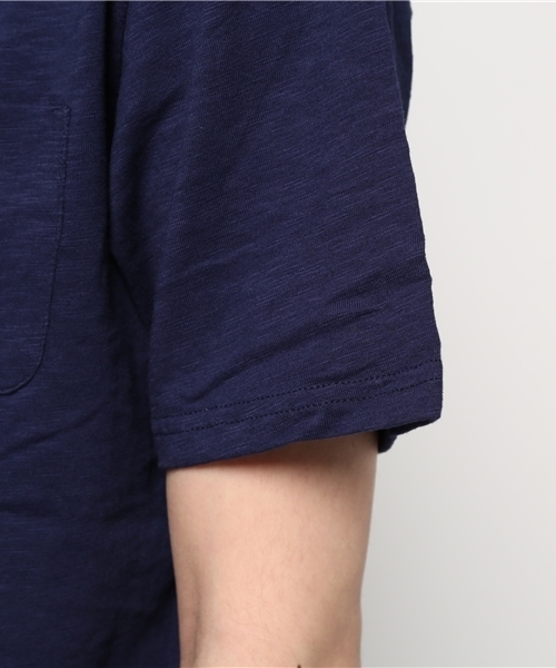 WEGO（ウィゴー）の「WEGO/スラブVネックポケットTシャツ（Tシャツ/カットソー・メンズ・ホワイト/ネイビー/オレンジ/カーキ・SMALL/LARGE/MEDIUM）」の8枚目の写真