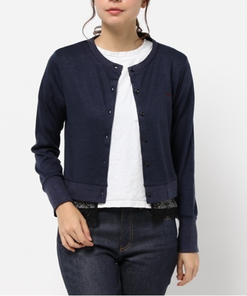 RNA（アールエヌエー）の「M0588 レースコンビカーディガン（カーディガン/ボレロ・レディース・ネイビー/杢グレー/グレイッシュブルー・MEDIUM）」の16枚目の写真