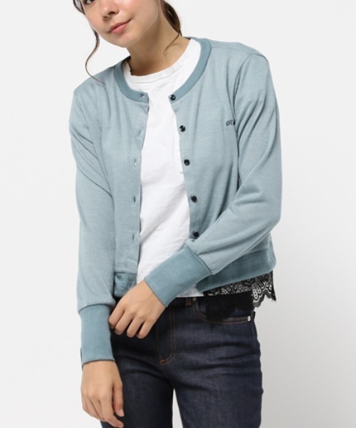 RNA（アールエヌエー）の「M0588 レースコンビカーディガン（カーディガン/ボレロ・レディース・ネイビー/杢グレー/グレイッシュブルー・MEDIUM）」の15枚目の写真