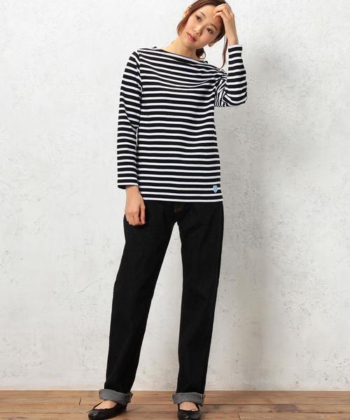 ORCIVAL(オーシバル)の「CB ORCIVAL CLW BOR POカットソー◆(Tシャツ/カットソー・レディース・ブラック/ネイビー・1)」の6枚目の写真