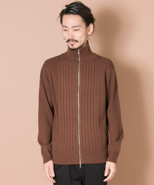 URBAN RESEARCH(アーバンリサーチ)の「UR ZIP ニットブルゾン(ニット/セーター・メンズ・ブラウン系その他/ブラック・LARGE/MEDIUM)」の12枚目の写真