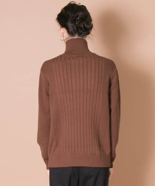 URBAN RESEARCH(アーバンリサーチ)の「UR ZIP ニットブルゾン(ニット/セーター・メンズ・ブラウン系その他/ブラック・LARGE/MEDIUM)」の14枚目の写真
