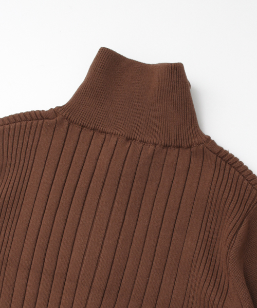 URBAN RESEARCH(アーバンリサーチ)の「UR ZIP ニットブルゾン(ニット/セーター・メンズ・ブラウン系その他/ブラック・LARGE/MEDIUM)」の5枚目の写真